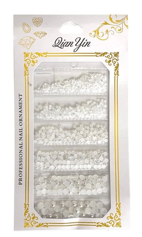 PERLE - Pearl Beads Flatback Mixed Size